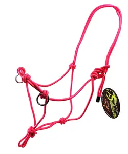 Southwestern Equine Side Pull Rope Halters with Nickel-Plated Rings, Ideal for Equestrian Training