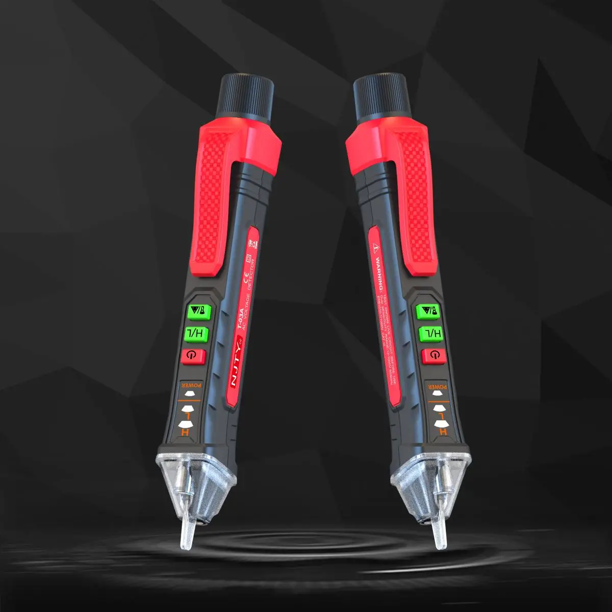 NJTY Non-contact Voltage Tester, 12-1000V Electric Pen, Batteries Required Circuit Breaker Finder, Professional Measuring Tool for Electricians