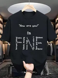 100% Cotton How Are You In Fine Mental Health Matters T-Shirt, Men's Women's Shirt Top