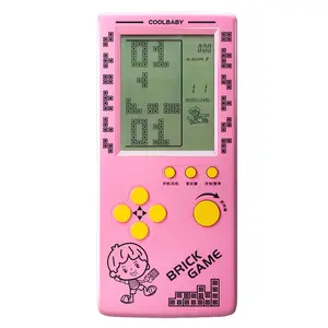 Coolbaby 4.1-Inch Large Screen Square Handheld Game Console, Classic Nostalgic Retro Block-Stacking Game Console, Portable Game Console, Puzzle Handheld Game Console, Brain Training Machine, Holiday Gift