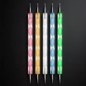 Professional Five-Point Dotting Pen Nail Art Tool Set, Stainless Steel Flower Pen, Multi-Purpose Clay Sculpture Pen, DIY Nail Design Kit
