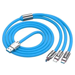 3-in-1 Fast Charging Cable 6A | Type-C + Lightning + Micro | 1m (3.3ft)