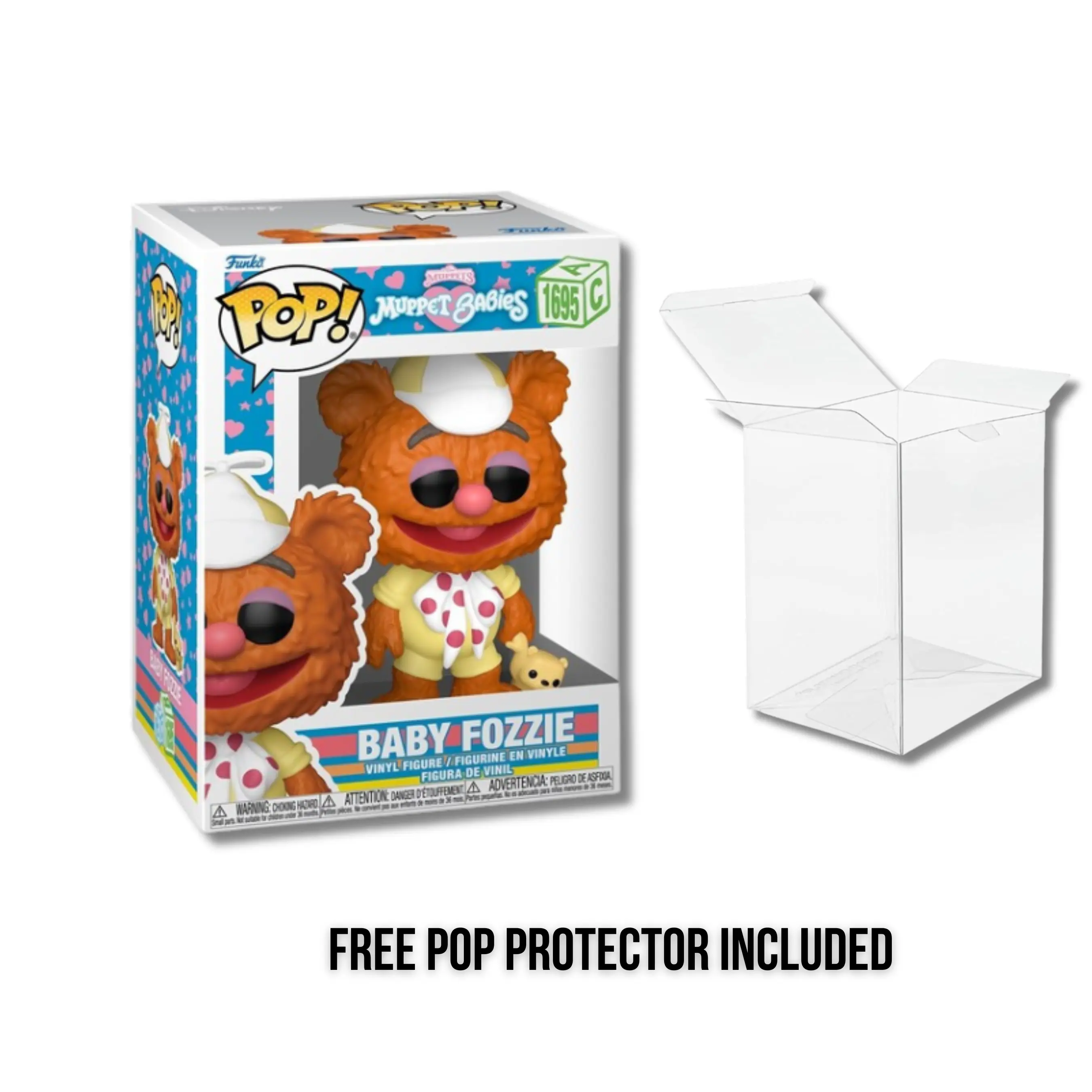 Funko Pop! Muppet Babies Baby Fozzie #1695 Vinyl Collectible Figurine - Bobblehead, Vinyl Figures, TV/Movie Char. Display Item + FREE Pop Protector, Carefully Packaged for Safe Delivery, New