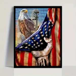 Eagle Pattern DIY Diamond Arts Colorful Painting Kit without Frame, Diamond Pattern Design, DIY Decorative Art Picture for Beginner, Wall Art Decor for Home Living Room Bedroom, Diamond Painting Kits