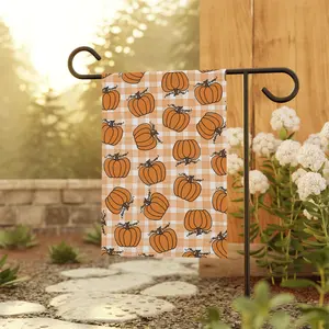 Subtle F*ck Trump Autumn Pumpkin Garden Flag, Liberal Fall Decor, Outdoor Banner, Harvest Home Decoration, Thanksgiving Garden Sign