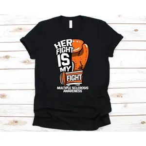 Women's Multiple Sclerosis Awareness and Support for MS Warriors, Fighters, and Survivors Graphic T-Shirt - Short Sleeve Crew Neck Regular Fit Casual Wear | Soft & Breathable Fabric, Durable Print, Everyday Comfort, Machine Washable, graphic t-shirt
