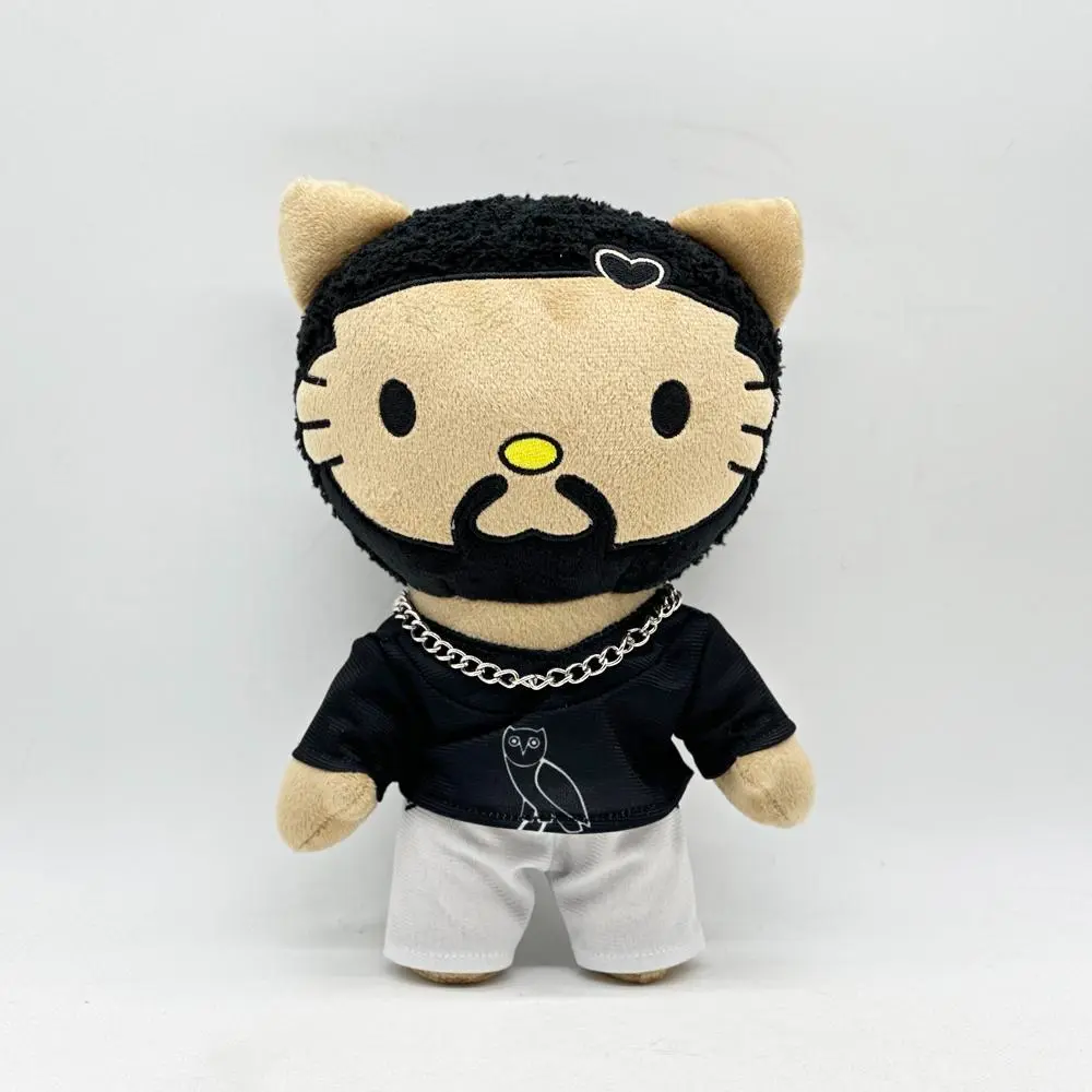 Drake Plush Doll with Black Casual Suit Plush Doll Figure Stuffed Toys Cute Boys Girls Christmas Gift 24cm