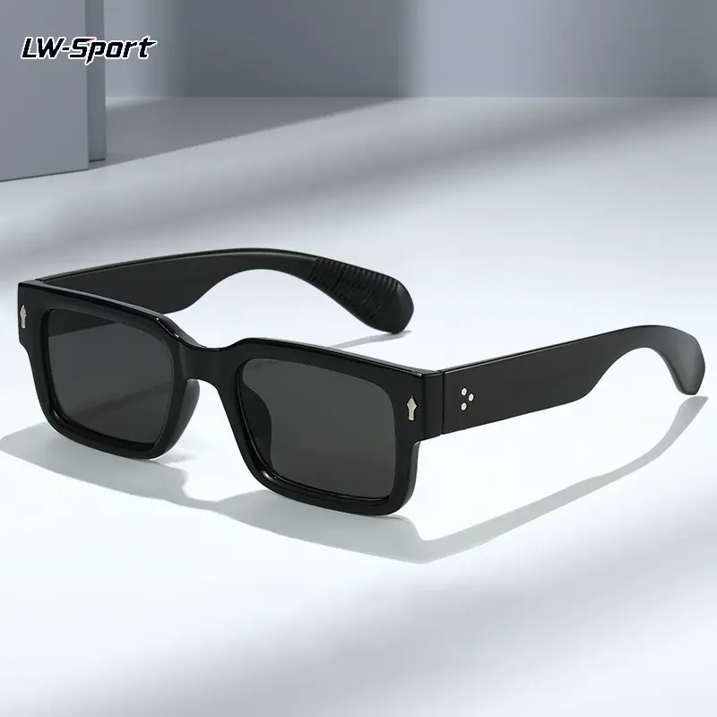Vintage 90s Y2K Aesthetic Square Sunglasses | SunglassesTok Black Frame UV400 Protection Trendy Eyewear | Unisex Mens Womens Teens Daily Casual Streetwear Beach Travel Festival Outfit Sunglasses