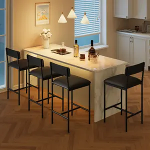 OUTGOODS  Space‑Saving Dining Chair Four‑Piece Set, Modern Small Apartment Kitchen, Breakfast Nook Furniture
