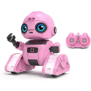 Robot Toys for Boys and Girls, Rechargeable Remote Control Robot with Auto-Demonstration, Light Projection, Dance Moves, Music, and Gesture Sensing –Toy Robot Gifts for 3,4,5,6 year old Girls (Pink)