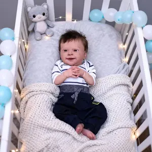 Realistic Reborn Baby Dolls - 18 Inch Silicone Full Vinyl Body Lifelike Newborn Boy Doll Poseable Anatomically Correct Real Life Baby Dolls Gifts Toys for Kids Age 3+