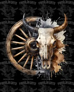 Western Bul/Cow Skull #5 DTF Transfer