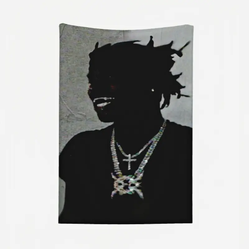 Opium Fans & Ken Carson Stans Ultra Soft Plush Dark Trap Vibe Throw Blanket with Chaos Album Visual & Opium Logo Graphic for Cozy Lounge Bedroom Decor