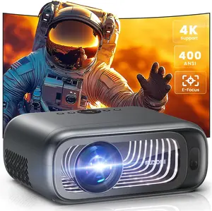 Projector with WiFi & Bluetooth Native 1080P Outdoor Movie Projector Up to 300'' Display 4K Support E-Focus