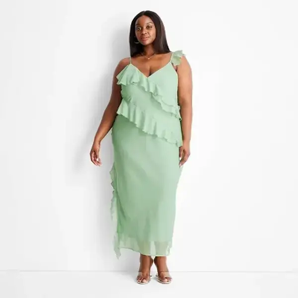 Future Collective with Jenee Naylor Women's Ruffle Maxi Dress