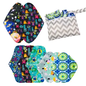 8-piece Bamboo Charcoal Sanitary Pads, Absorbent Sanitary, Black technology for absorbing odors, Breathable and antibacterial, Washable and reusable, no stuffiness or itching, Day and night combination pack