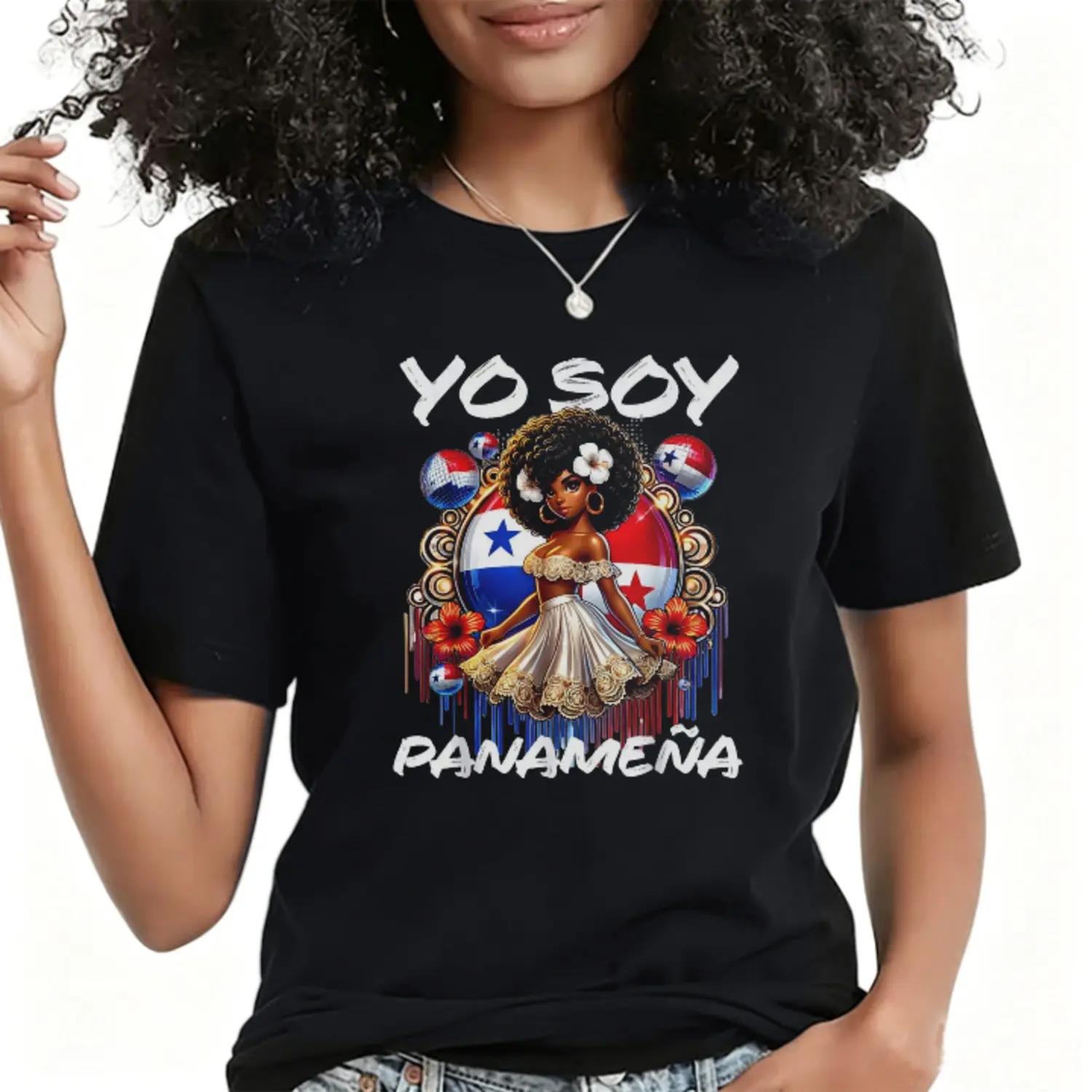 Panama Flag Souvenirs for Panamanians Men & Women Casual Short Sleeve Cotton T-Shirt