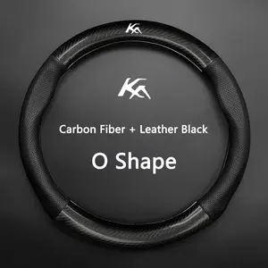 Car Anti-Slip Steering Wheel Cover Carbon Fiber Leather Booster Cover Ford KA ST EXPLORER EDGE Fiesta Focus Mondeo F150 Fusion Mustang Kuga Ranger Car Accessories