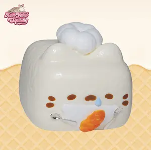 Chef Kitty Squishy, Handmade taba squishy, Food-Grade Silicone Slow-Rising Rebound Squishy, Sticky Squeeze Toys Gift, Fidget Toys for Stress Relief, Non-Toxic Sensory Toys (8.82oz/250g)