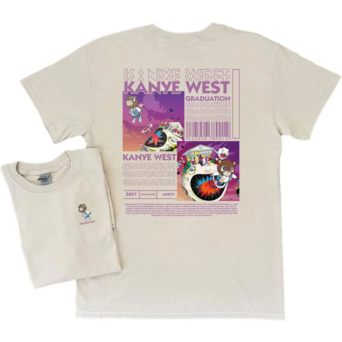 Kanyeee 2 sides Graduation T-Shirt Sweatshirt Hoodie, Full Color, Unisex Shirt, For Women, For Men, Trending shirt