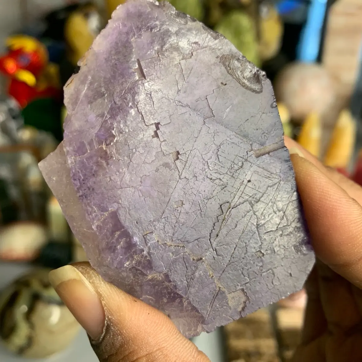 Natural Purple Fluorite Crystal Free Form - Healing Crystal for Meditation