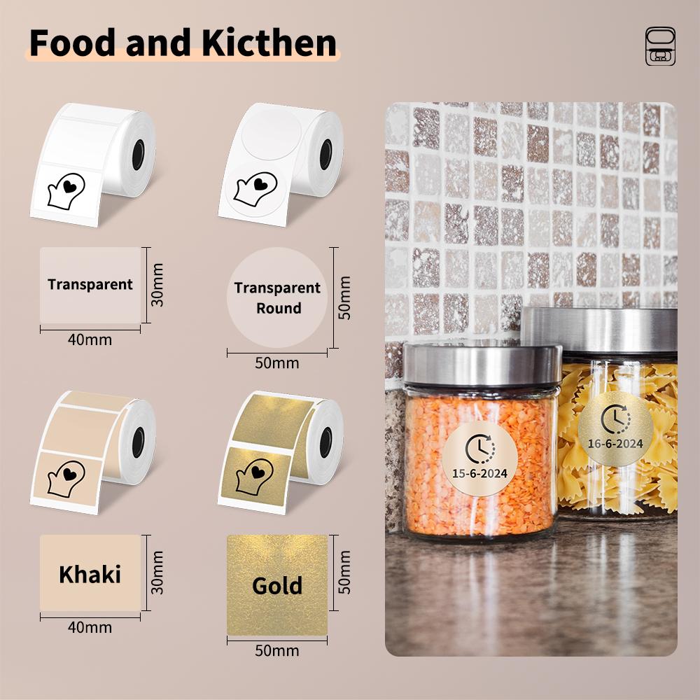 Portable Label Printer Mini Thermal Self-Adhesive Sticker Printer Mobile Pocket Tag Price UV Label Sticker Printer