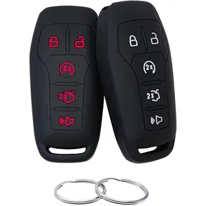 Silicone Rubber Key Fob Cover Compatible with 2013-2018 Ford Edge Explorer F-150 F-250 Super Duty F-350 Super Duty Fusion Mustang Lincoln MKX M3N-A2C31243300