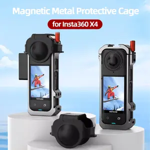 for Insta360 X4 Metal Protective Cage, Magnetic, with Lens Cap, Perfect for Outdoor Sports, Holiday Travel and Party Photography, Quick Release Design | Camera Frame Protection | Summer Beach Photography Tool | Free Lens Cap | Ideal Gift for X4 Users