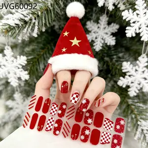 Plaid Snowflake Nail Art, Vintage Picnic Grid & Frost Pattern, Cute Winter Aesthetic Style, Oval Shape, Stick On Nails, Nail Art Sheet, Single Item