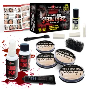 Special Effects Makeup Set with Sponges & Tools - Halloween Character Makeup Accessories Kit for Kids & Adults – Perfect for Halloween, Cosplay, Pretend Play & Fantasy Party