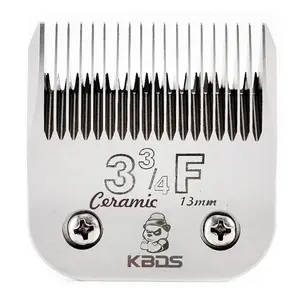 KBDS Ceramic Dog Grooming Blades 3F(3 3/4F)-13mm Compatible with Andis Oster Wahl A5 Clippers Durable Ceramic & Carbon Steel Blades