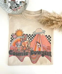 Cosmic cowgirl graphic tee, western graphic tee, cowgirl t shirt, Nashville tee, gift for her