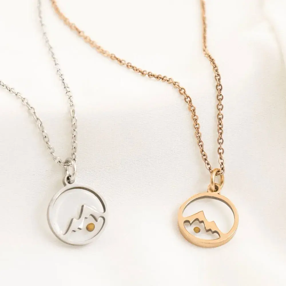 Christian Faith Can Move Mountains Minimalist Chain Necklace, Fashion Costume Jewelry Gift for Religious Enthusiasts