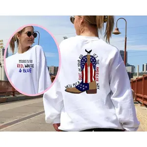 Toby Courtesy of the Red Shirt, Toby American Ride T-Shirt White and Blue Sweatshirt Hoodie