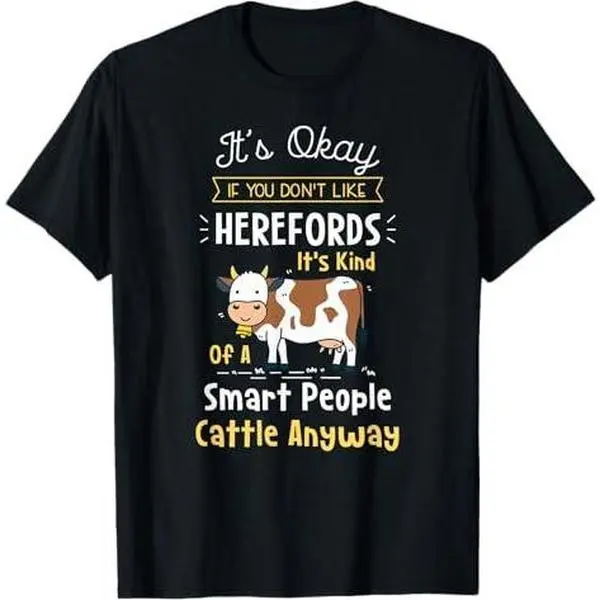 Hereford Cattle Farm Funny Hereford Cows Farmer T-Shirt