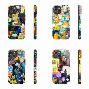 Halloween A-Adventure T-Time Character Collage  Mobile Phone Case for iPhone 16 Pro Max, PBT+TPU Rugged Double-Layer Mobile Case, Compatible with iPhone 16/15/14/13/12/11 Pro Max/Plus