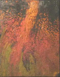 Original Abstract Fluid Art Painting - Brassy Dreams