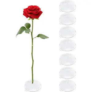 Flower Frogs Tool for DIY Home Decor Floral Crafts Clear Plastic Floral Frogs for Arrangements Vase 2.76"x0.78" Inch, 8pcs