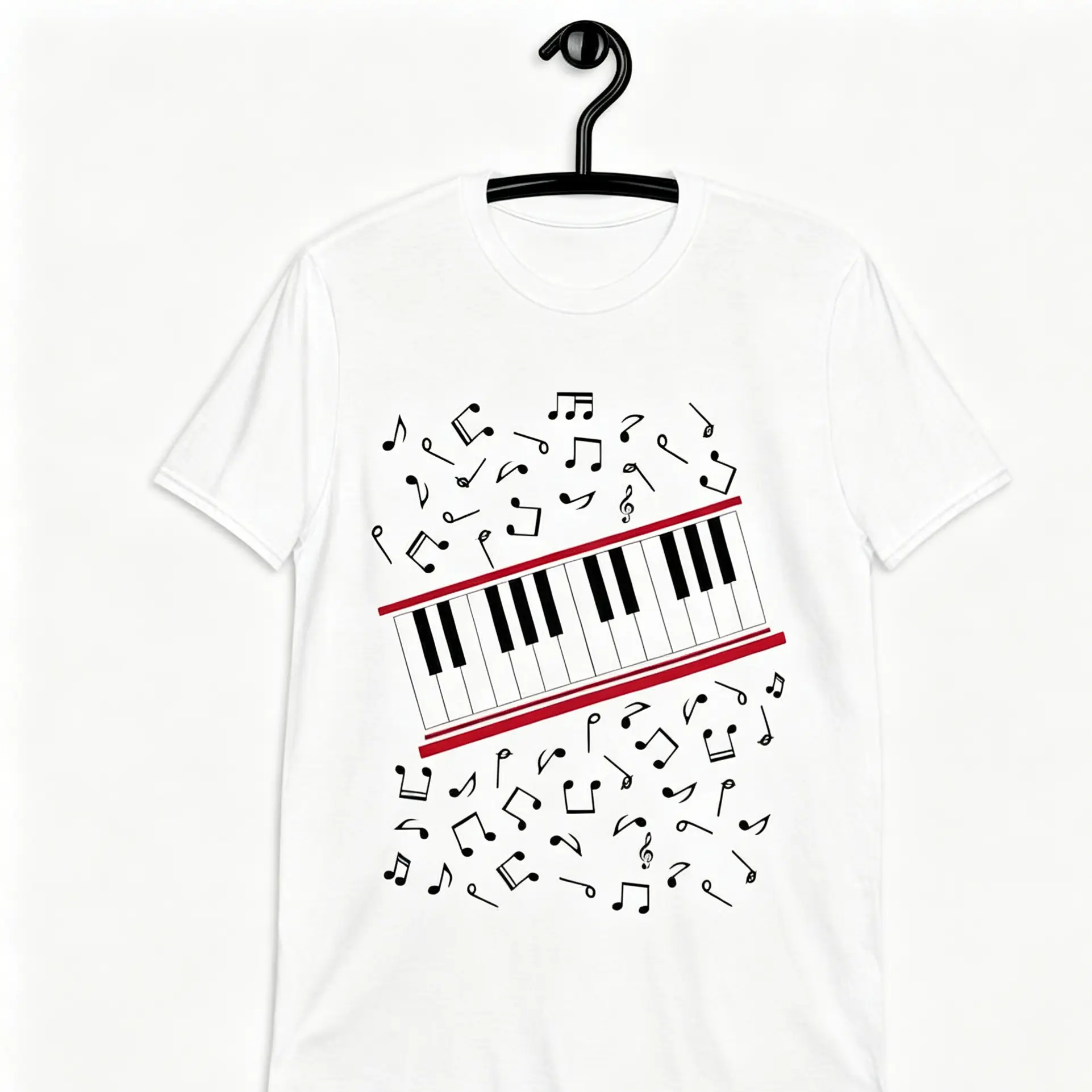 Michael Jackson Beat It T-Shirt,Unisex shirt, Beat It Keyboard T Shirt Piano & Music Notes graphic tees AP Summer Top Womenswear White
