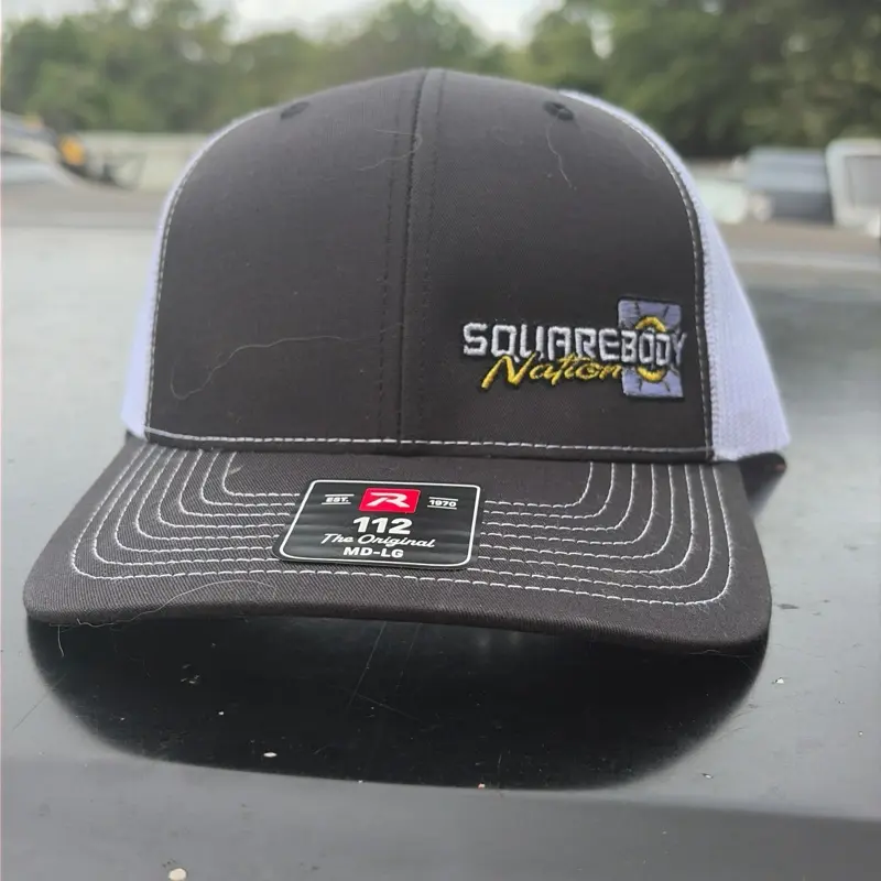 Richardson 112 Hat, Black and White with Small Logo