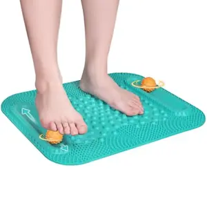 Acupressure Foot Massage Mat 5Zone Reflexology Mat with Dual Massage Ball Tracks Portable Foot Pressure Point Pad for Stress Relief Arch Heel Pain Home Gym Use 20.1'' x 17 ''