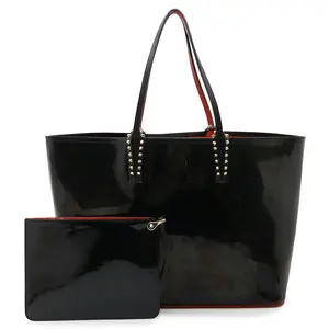 Pre-owned christian louboutin Patent Leather Tote Bags Cabata Stud Tote Bag