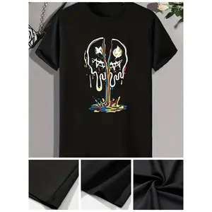 Youth T-Shirt with Contrasting Color Prints, for Teenager, For Teenager