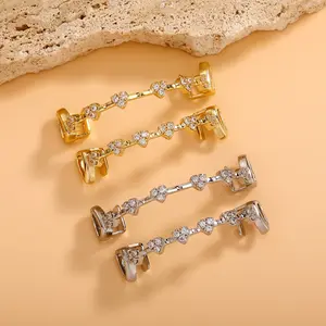 New best-selling trend hip-hop fashion fine edition zircon braces daily street personality braces hipster rap accessories braces cool braces.