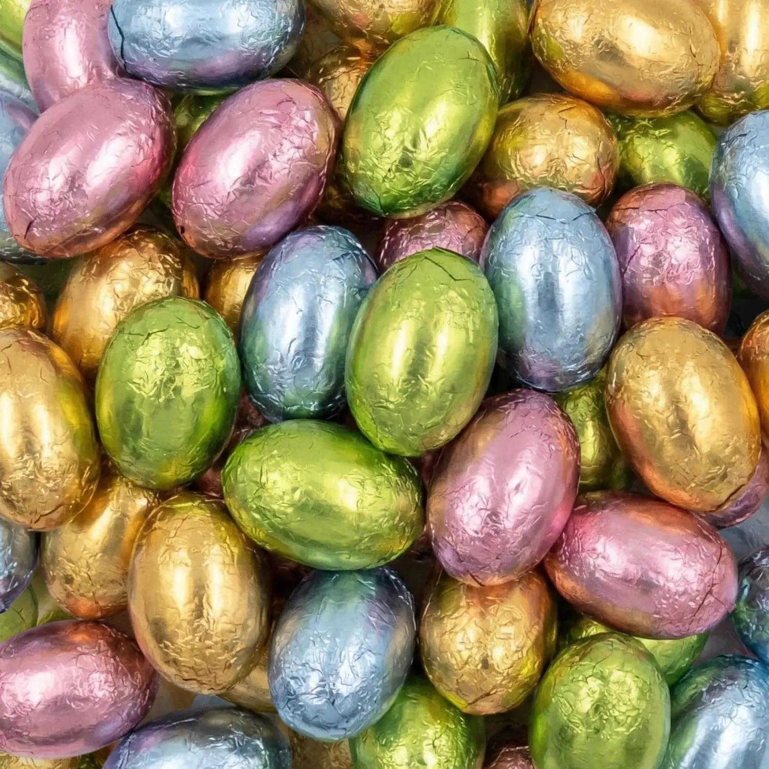Easter Chocolate Mini Eggs Candy, Foil-Wrap Treats in Bulk Bags for Holiday Gifting