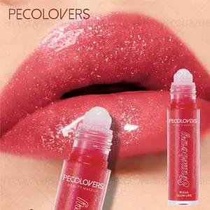 1pc Lightweight & Sparkling gloss Lip Gloss, Roll-on Lip Oil Plumper Lip Gloss ,Makeup Cosmetics Roll-on Lip Oil, Glittery Lip Gloss