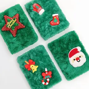 Cute Christmas Plush Notebook, Cozy Gift for Holiday Season, Adorable Soft Cover Journal for Kids and Adults