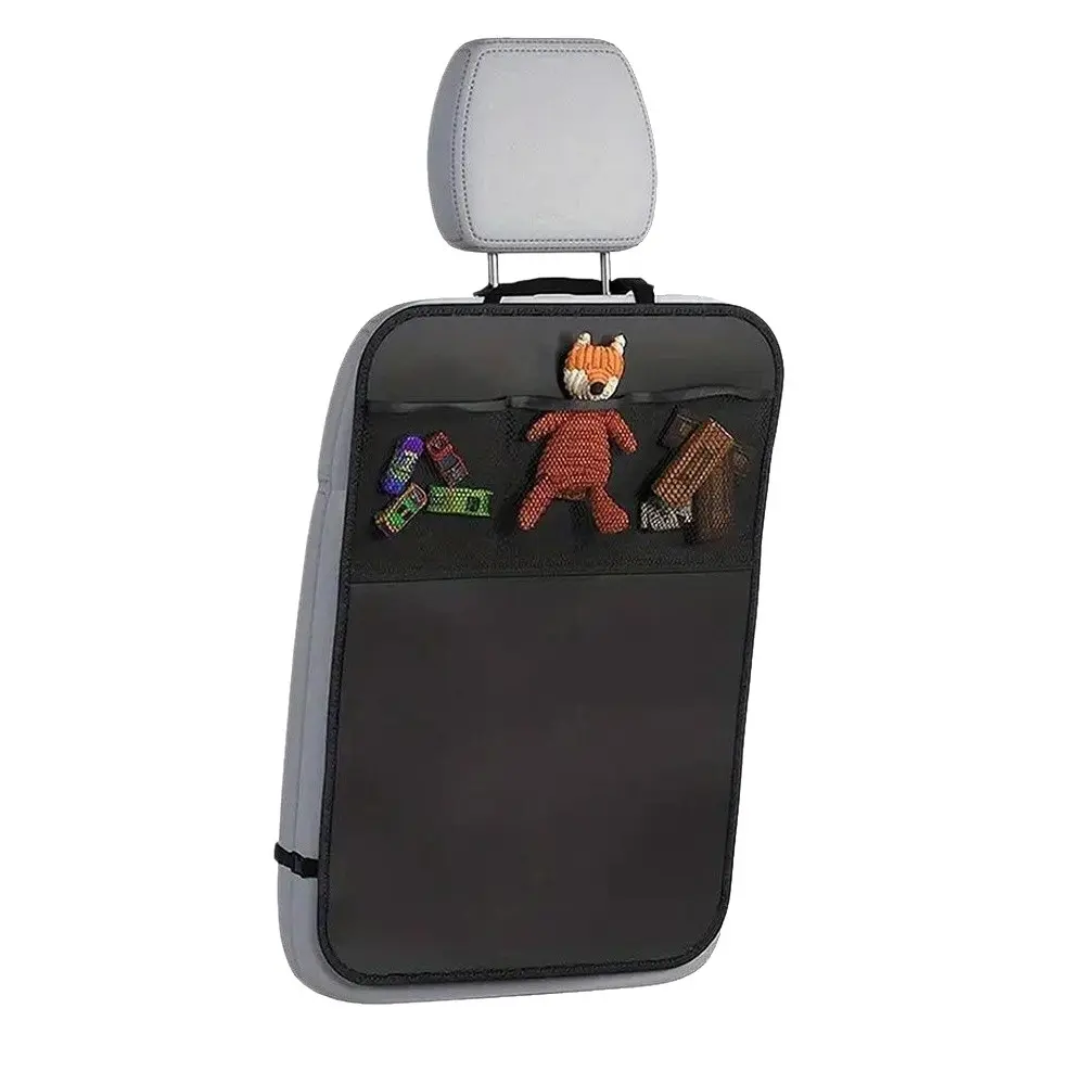 Car Seat Storage Bag with Mesh Pocket, Dual-Function Kick Protector, Durable and Dirt Resistant, Essential for Clean Car Interior, Car Seat Organizer