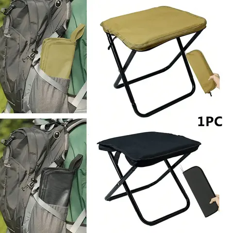 Portable Lightweight Iron Alloy Folding Chair, Compact Design for Outdoor Activities, Outdoor Seating, Versatile Use, Easy to Carry, Picnic Chair, Camping Folding Chair, Lightweight Foldable Chair, Folding Camp Chairs, Collapsible Chair