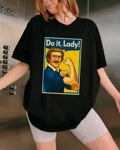 Funny TikTok Do It Lady Chit Unisex Tee Shirt, Viral Humor Gift Idea, Graphic Top For Men Women, Hilarious Gag Apparel Classic Cotton